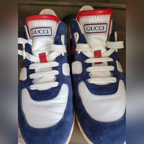 Gucci Authentic Womens Signature Stripe Ace Suede/Nylon Sneakers(EU 37.5 US 7) - Picture 8 of 15